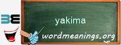 WordMeaning blackboard for yakima